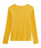 Iconisch dames T-shirt met lange mouwen geel BOUDOR