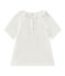 T-shirt met korte mouwen voor babymeisjes wit MARSHMALLOW/blauw SMOKING