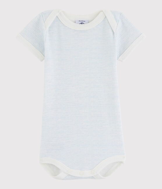 Rompertje met korte mouwen babymeisje - babyjongen wit LAIT/ OXYGENE