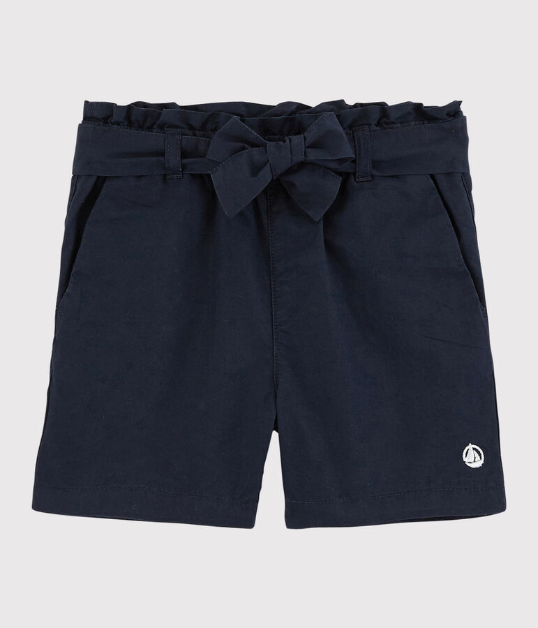 Short van keperstof voor meisjes blauw