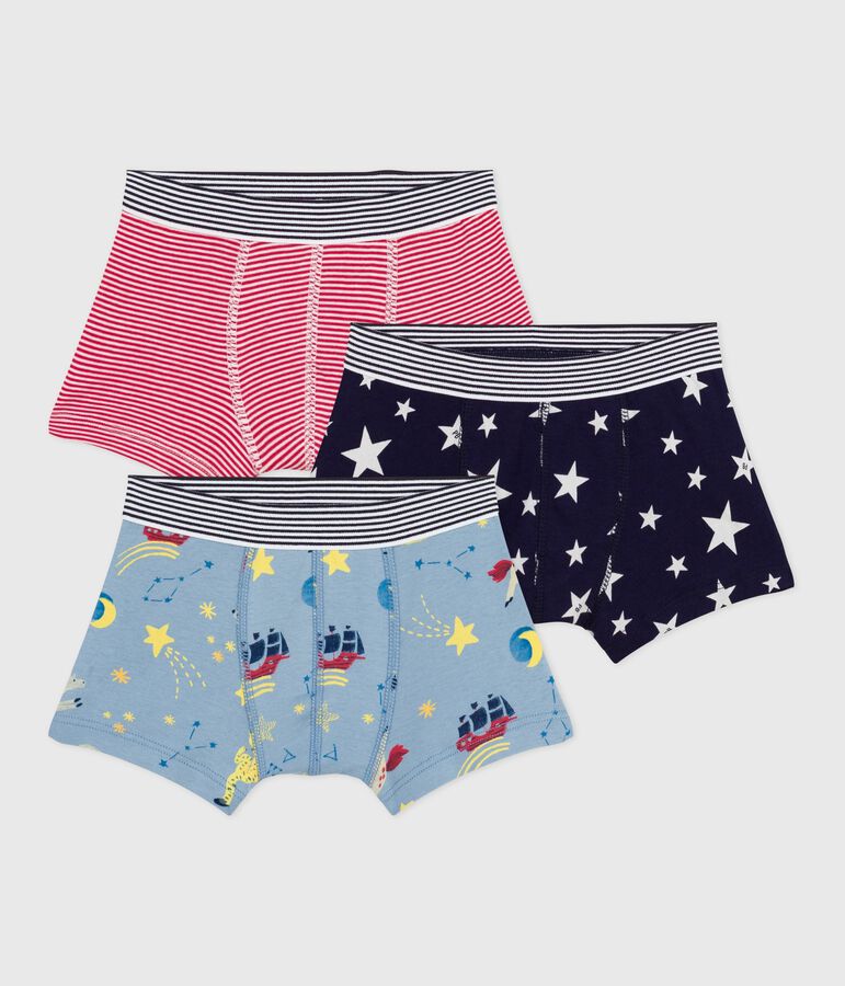 Lot de boxers enfant en coton imprim&eacute; multicouleur
