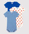 Lot de 3 bodies manches courtes étoiles bébé en coton biologique variante 1