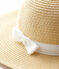 Chapeau en paille bébé rose NATUREL