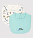 Lot de 2 bavoirs  en coton biologique