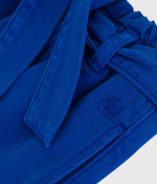 Kinderbroek van katoen en lyocell. blauw
