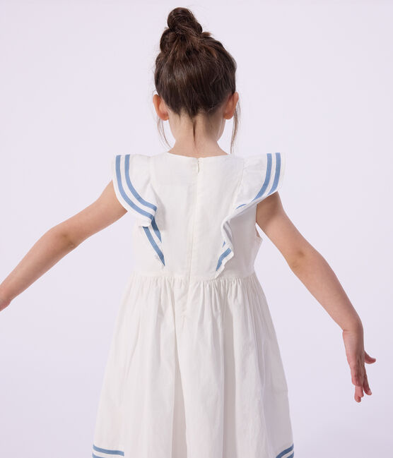 Robe sans manches enfant en coton blanc MARSHMALLOW
