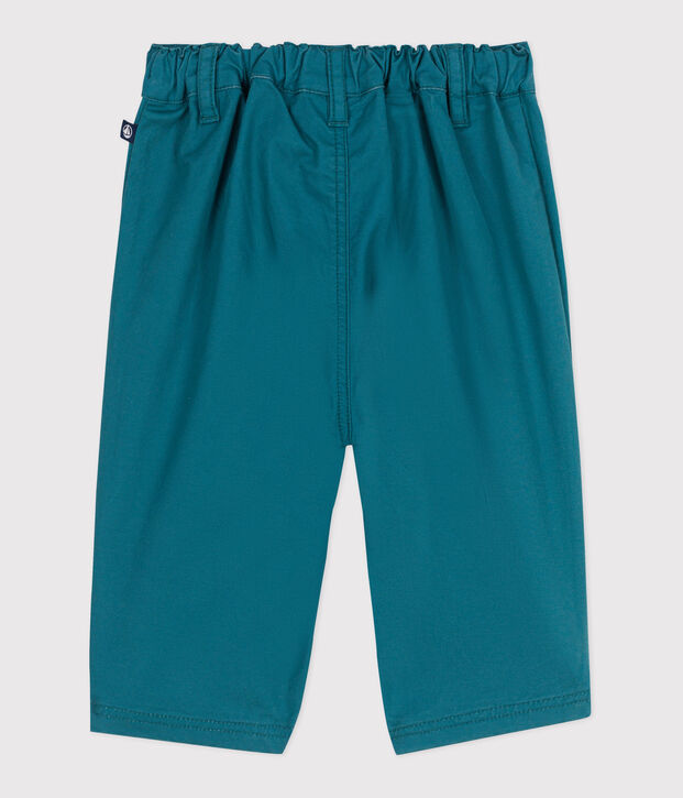 Pantalon b&eacute;b&eacute; en coton souple uni vert