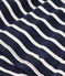 LE DROIT, katoenen T-shirt voor dames met V-hals blauw SMOKING/wit MARSHMALLOW