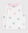 Omkeerbare katoenen cardigan zonder mouwen met print wit/multicouleur