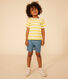 Tee-shirt rayé en jersey flammé enfant garçon