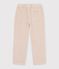 Pantalon droit enfant en velours beige clair