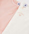 Set met 2 T-shirts lange mouwen meisjes met hartjes variante 1