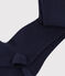 Effen meisjeskousenbroek in jersey blauw SMOKING