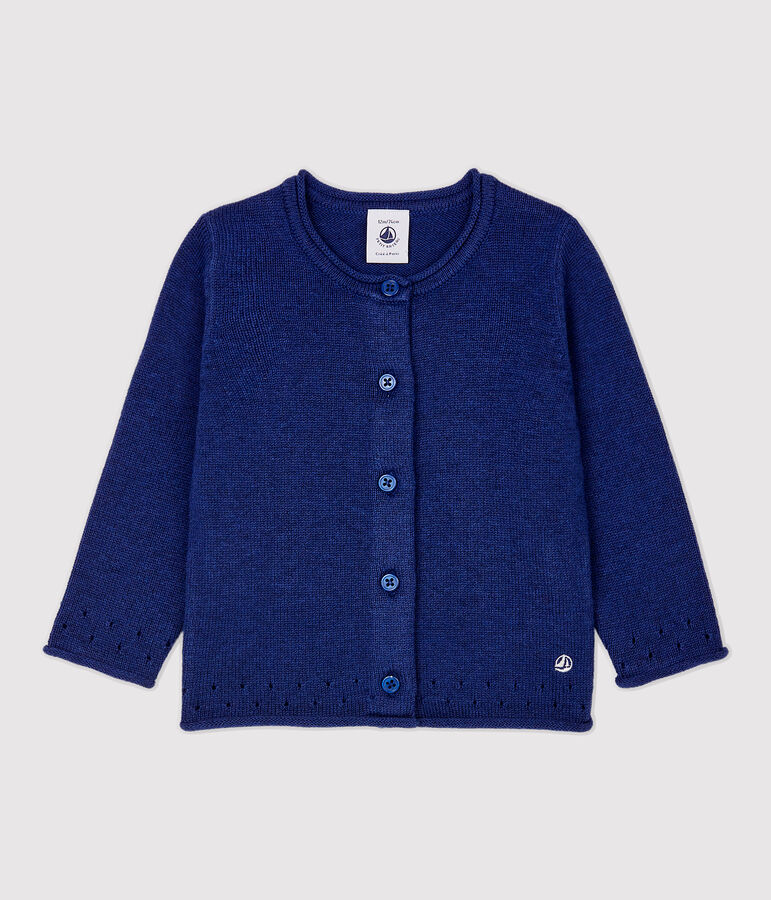 Cardigan en tricot b&eacute;b&eacute; bleu MAJOR