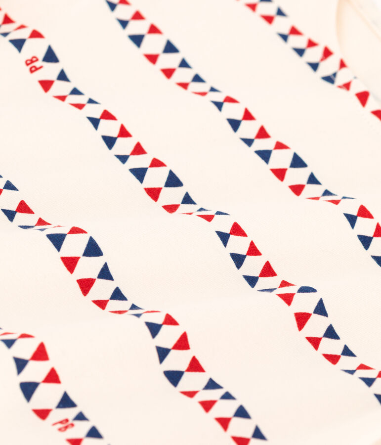 Katoenen T-shirt met korte mouwen voor meisjes wit AVALANCHE/ MULTICO