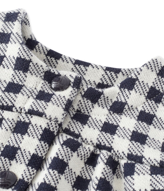 Cardigan bébé fille à carreaux vichy bleu SMOKING/beige COQUILLE