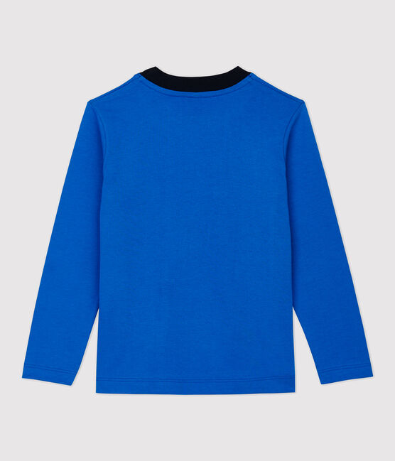 Tee-shirt manches longues en coton enfant garçon bleu RUISSEAU