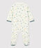 Dors-bien bébé imprimé chevaux ailés en velours de coton biologique blanc MARSHMALLOW/blanc MULTICO