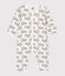 Pyjama bébé sans pieds en coton blanc MARSHMALLOW/blanc MULTICO