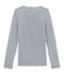 Tee shirt manches longues coton et laine pour femme bleu TURQUIN/blanc MARSHMALLOW