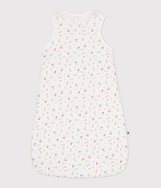 Katoenen babytrappelzak met vruchtenprint TOG 2 wit MARSHMALLOW/wit MULTICO