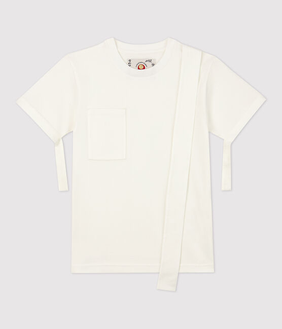 Tee shirt Femme/Homme Christoph Rumpf x Petit Bateau blanc MARSHMALLOW