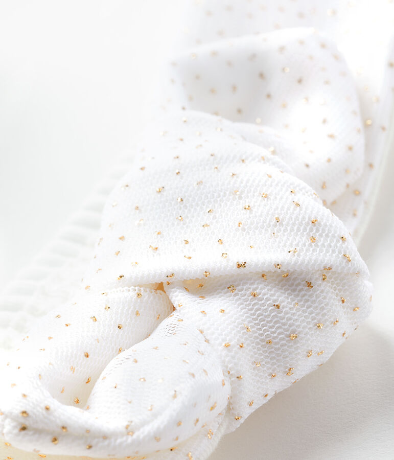 Bandeau enfant fille blanc/rose