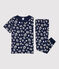 Katoenen jongenspyjama met sterrenprint blauw SMOKING/wit MARSHMALLOW