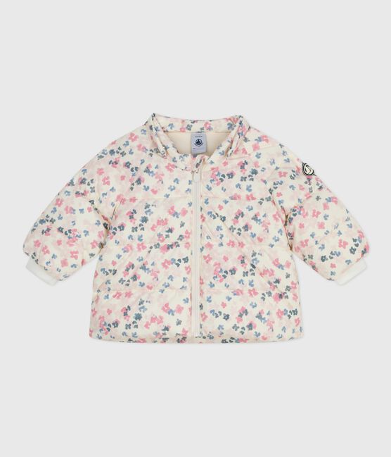 Donsjack met bloemenprint voor baby's MILK/ MULTICO