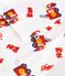Korte katoenen kinderpyjama met brandweermanprint wit/multicouleur