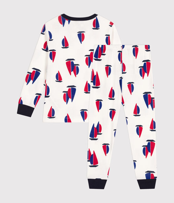 Pyjama en coton imprimé à motif bateaux enfant blanc MARSHMALLOW/blanc MULTICO