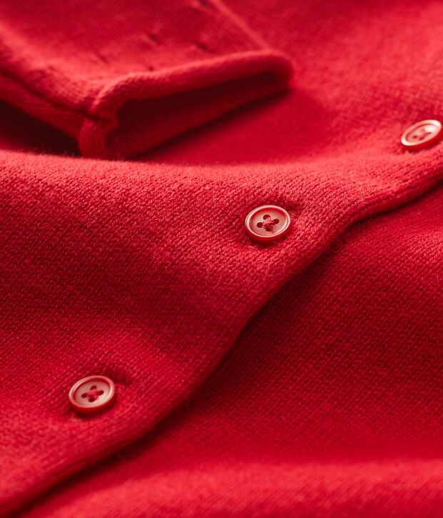Cardigan en tricot b&eacute;b&eacute; rouge