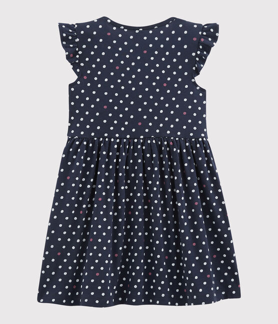 Robe enfant fille bleu SMOKING/blanc MULTICO