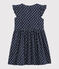 Robe enfant fille bleu SMOKING/blanc MULTICO