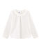 T-shirt met lange mouwen meisjes wit MARSHMALLOW