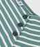 Marinière boutonnée en coton Femme vert BRUT/blanc AVALANCHE