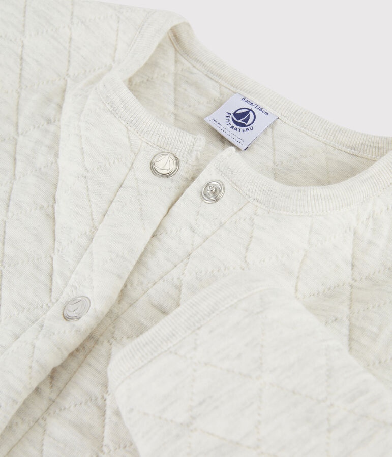 Cardigan tubic meisjes kinderen beige MONTELIMAR CHINE