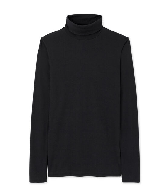 Sous-pull femme en coton léger noir NOIR