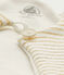 Gestreepte cardigan voor babymeisjes wit MARSHMALLOW/geel DORE