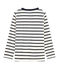 T-shirt met lange mouwen voor jongens wit MARSHMALLOW/blauw SMOKING