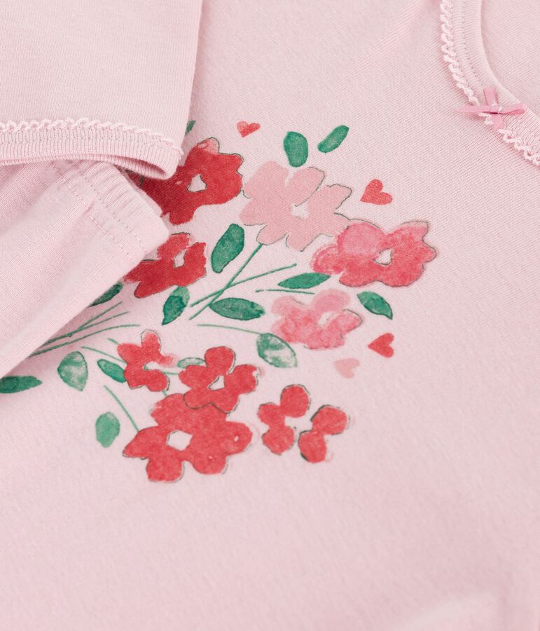 Pyjama enfant en coton rose