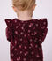 Blouse b&eacute;b&eacute; en velours manches longues imprim&eacute;e fleurs rouge/multicouleur