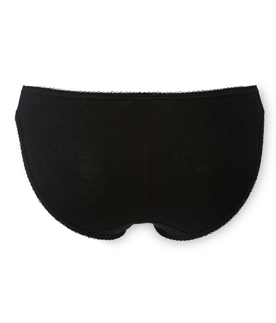 Culotte femme en coton noir NOIR