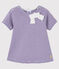Blouse manches courtes bébé fille violet REAL/blanc MARSHMALLOW