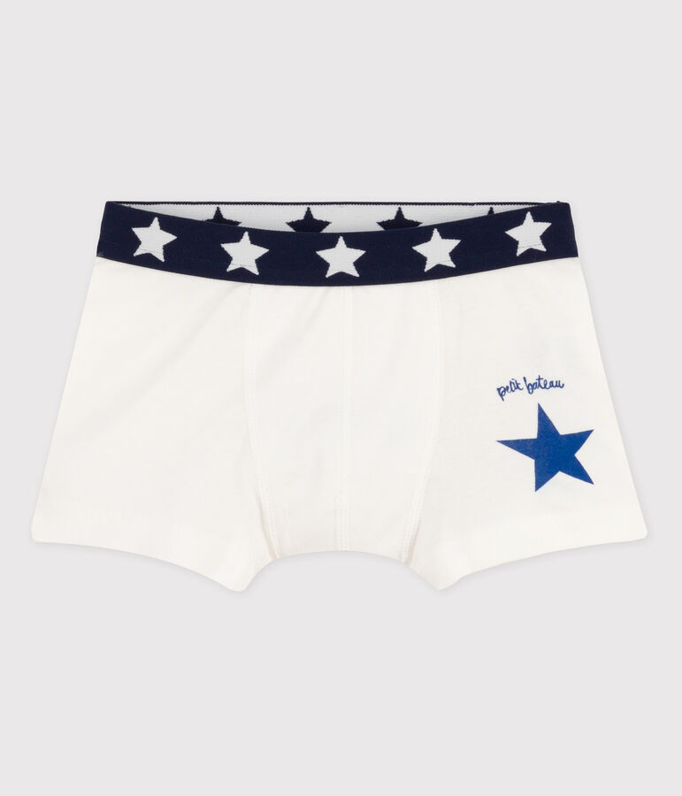 Katoenen boxershort voor jongens wit