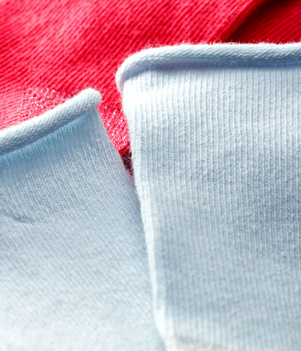 Lot de 2 chaussettes unis b&eacute;b&eacute; fille multicouleur