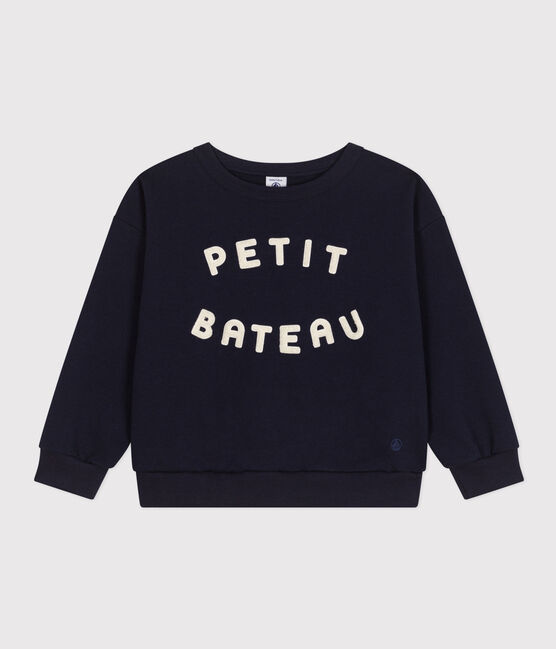 Sweater in fleece voor kinderen blauw SMOKING