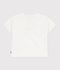 Katoenen T-shirt met korte mouwen en motiefje voor baby's wit