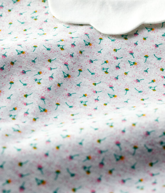 Robe en molleton bébé. gris BELUGA/blanc MULTICO