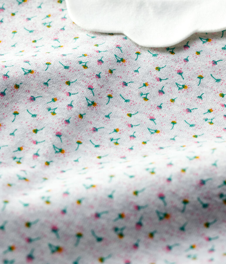 Babyjurk van molton. grijs/multicouleur